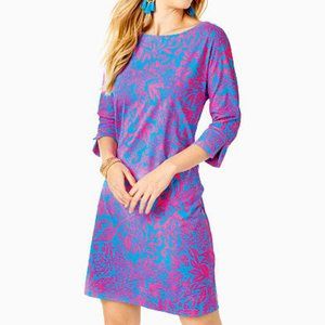Lilly Pulitzer - Braedyn Dress UPF 50+ - Aura Pink Leaf An Impression - size L